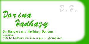 dorina hadhazy business card